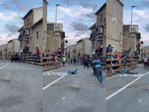 Gored For Fooling Around At The Spanish Bull Festival.