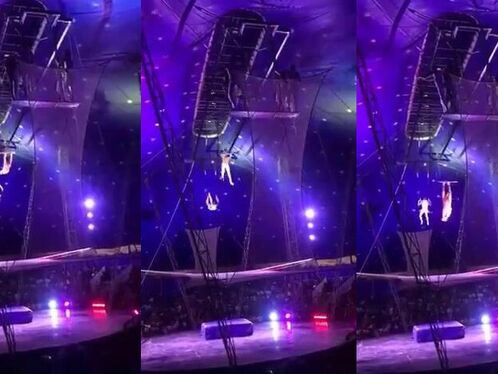 Horrifying Circus Acrobat Falls 20ft During Performance