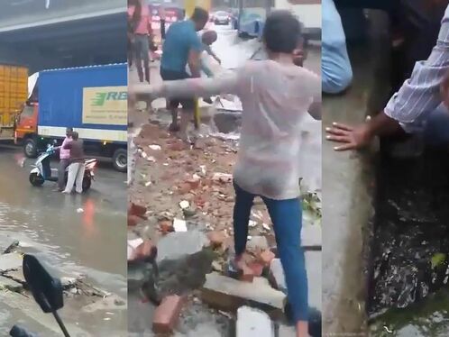 Drunk Man Fell Into Sewer