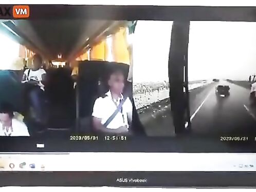 Car Jumps Over Highway Guardrail, Flips In Mid-air, And Crashes Into Multiple Vehicles