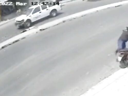 Man Fleeing Robbery On Motorcycle Crashes Into Police Car