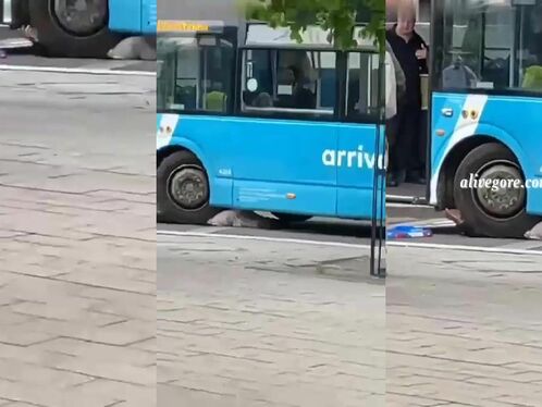 Woman Dies Under The Wheels Of A Bus, Short Video.