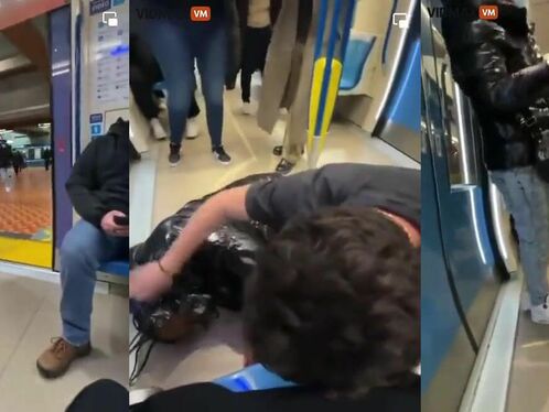 Racist Train Attacks Innocent Black People - Video - VidMax.co