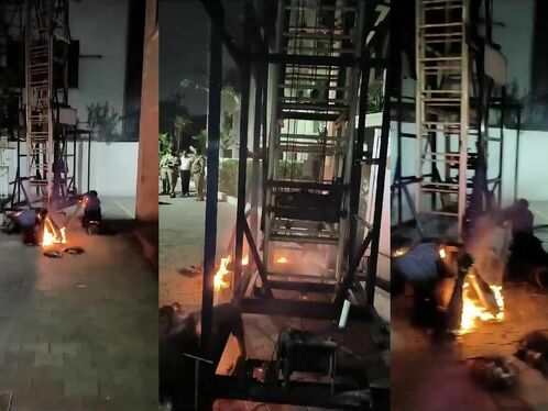 Two Workers Were Electrocuted After Hitting A Piece Of Metal