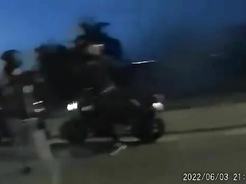 Speeding Cyclist Hits Barrier And Is Run Over By Animal