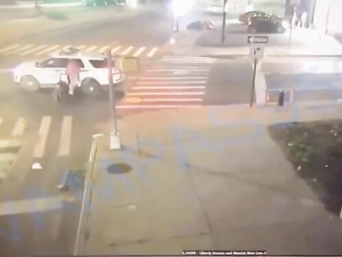 The Moped Was Speeding Away From Police And Crashed Into An NYPD Patrol Car.