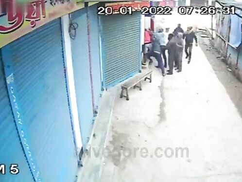 A Man Tried To Stop A Bus With His Hands.