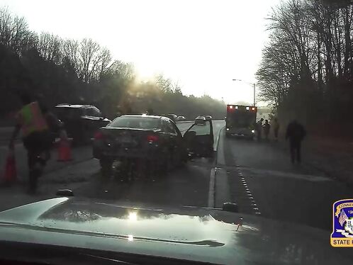 An Out-of-control Car Hit A Police Officer And A Firefighter