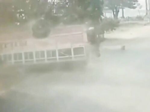 Fully Loaded Bus Overturns - Video - VidMax.com