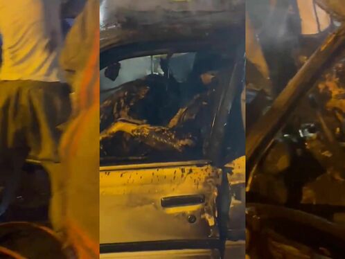 Two Men Burned To Death In Car After Traffic Accident