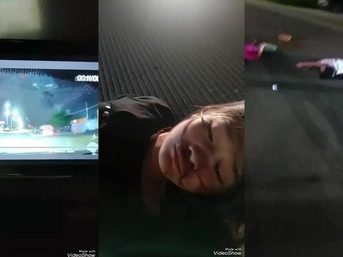 Three Chinese Girls Riding Mopeds Hit By Speeding Car