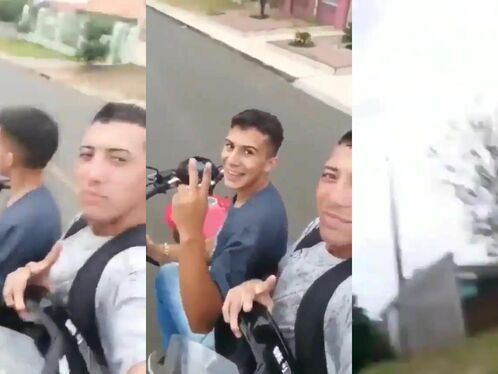 Two Idiots Taking Selfies While Driving