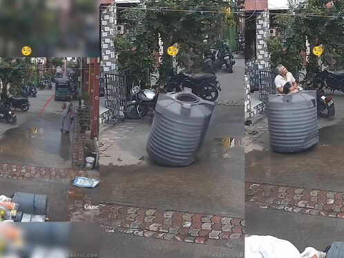 Indian Woman Suffers From Huge Water Tank Falling