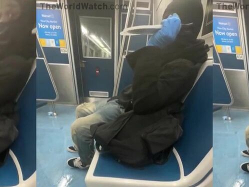 Man Sitting In Subway, Fully Capable Of Going Shopping