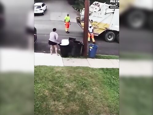 Lazy, Weak, Trashy Men Can't Lift A Lady's Trash