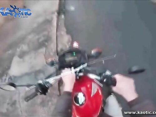 Biker Gets Instant Karma After Flipping Bird