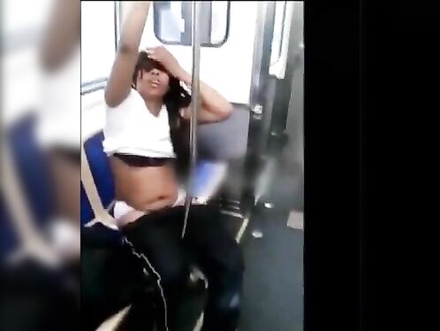 Fat Girl Pole Dancing On Public Transport
