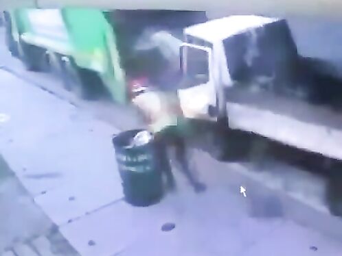 Garbage Man Spends His Last Day On The Job On Watch