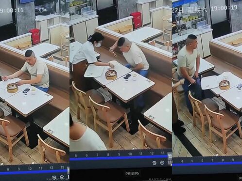 Man's Balls Cooked By Clumsy Waitress