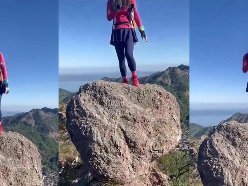 Woman Falls From Hill While Filming Video For Social Media