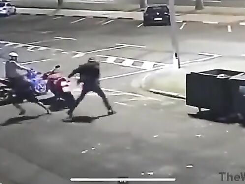 Thief Steals Motorcycle, Stopped By Hero Of The Day