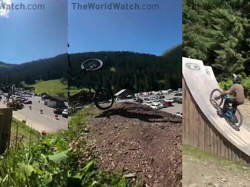 Jumping Beautifully On A Bicycle