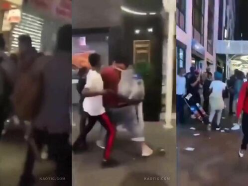 Two Men Beat A Man In The Street And Then Stole His New Computer