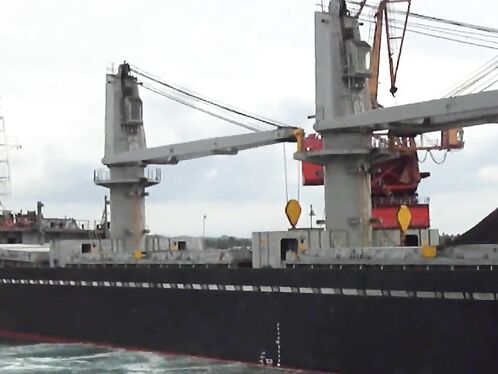 Engine Failure Causes Giant Cargo Ship To Crash Into Dock