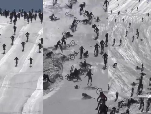A Large-scale Downhill Race On An Iceberg