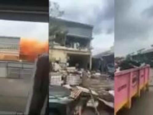 Standing In Front Of A Chemical Explosion At A Factory