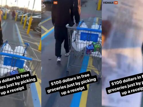 Dishonest Woman Found A Receipt In Front Of Walmart And Went Inside