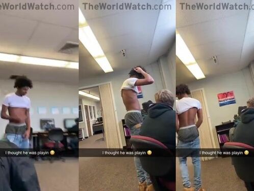 Black Thugs Beat Blonde Girl In Classroom
