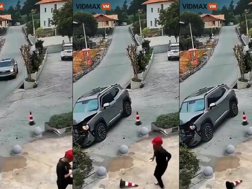 Guys Got A Traffic Cone On Their Ass