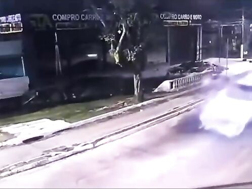 Drunk Driver On Motorcycle Hits Singer