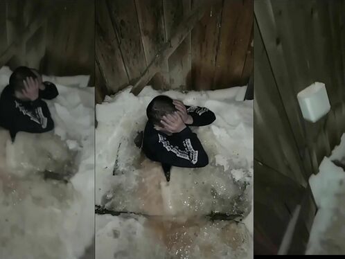 A Drunk Man Fell Into An Outdoor Toilet And Froze All Night