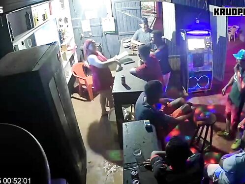 Man Beats Bartender With Stool
