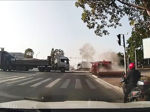 The Driver Fell Down At The Intersection With The Intention Of Dying.