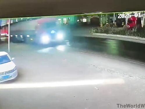 Girl On Motorbike Crushed After Brutal Accident