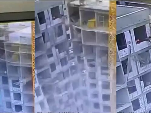 Construction Worker Takes A Wrong Step