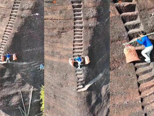 The Next Time You Complain About Carrying Groceries Upstairs