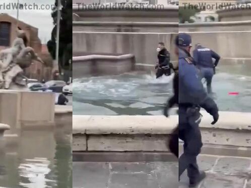 Italian Police Meet With African Migrants