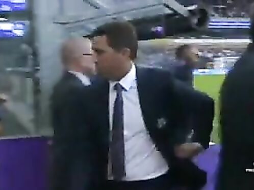 A Man Gets Angry Because His Team Is Losing And Starts Fighting For The Ball