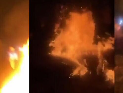 Idiot Jumps Into A Burning Bonfire And Burns Himself