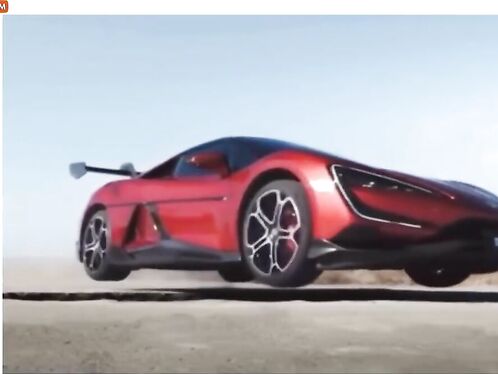 Chinese Electric Supercar Can Jump Over Potholes And Police Firing Pins