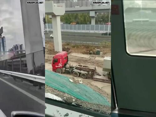 Train Crashes Into Crane