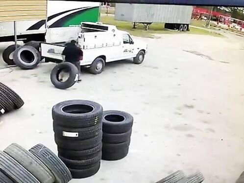 The Tires Sprayed Water