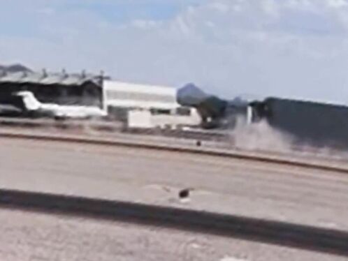 Watch A Learjet Plane Veer Off The Runway And Crash