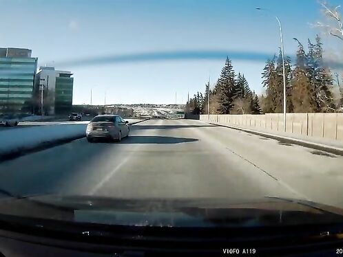 Tesla Driving In The Wrong Direction At Exit