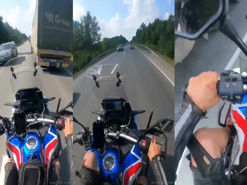 A Motorcyclist's Foot Was Blown Off