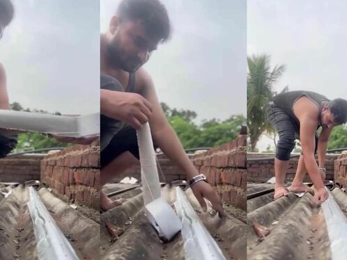 Repair The Roof With Tape And Then Test Its Strength